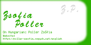 zsofia poller business card